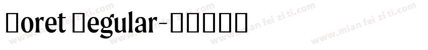 Moret Regular字体转换